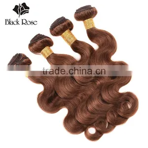 Black Rose Colored Brazilian Hair Weave, Wholesale Brown Color 4# Body Wave Human Hair Extension thumbnail-3