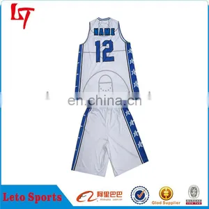 New Design Dri Fit Sublimation Printing Custom Basketball Uniform thumbnail-2