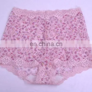 Well Sold Transparent Flower Printed Ladies Boyshort Panty thumbnail-1