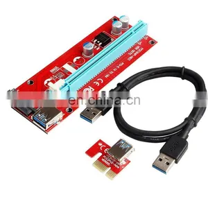 USB 3.0 PCI-E X16 Riser Card Adapter, USB3.0 PCI-E Express 1X to 16X Riser Card Adapter With SATA Power Slot Connector+USB Cable thumbnail-1