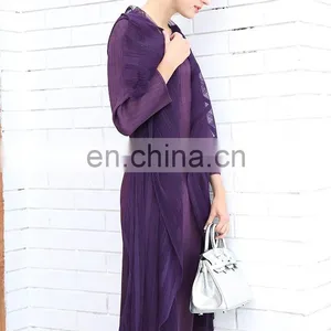Mature Ladies Pleated Clothes Elegant Coat Style Dress thumbnail-3