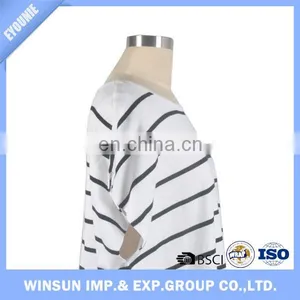 White High Quality Spring Fashion Stripe Fish Women Sweater Wide Bats Sleeve Long Pullover thumbnail-4
