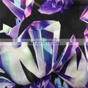 China Wholesale Natural Flower Print Satin Silk 100%Silk Crepe Satin Fabric thumbnail-2