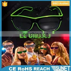 Hot Sale Multicolor Bright LED Glasses Festival LED Glow EL Glasses thumbnail-6