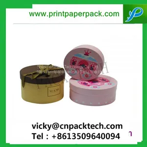 Cylinder Shape Colorful Handmade Round Paper Box for Flowers Customized Makeup Boxes thumbnail-2