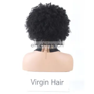 2017 New Fashion Lace Front Wigs Straight Full Lace Bob Wig Short Curly Wig for Black Women thumbnail-5