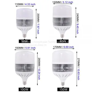 50W 80W 100W 150W High Power Bulb 200V 240V LED Light SMD 2835 Indoor Lighting Lamp for Warehouse Factory thumbnail-3