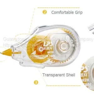 Non-Refillable Yellow Correction Roller With Transparent Dispenser 12m Correction Tape 954 thumbnail-1