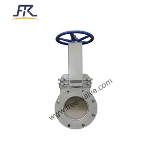 Hand Wheel Operation Soft Seal Resilient Seat Ductile Iron PN10 Knife Gate Valve thumbnail-1