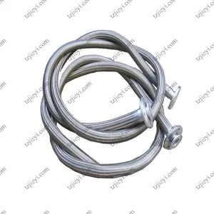 DN25 Stainless Steel 304 High Temperature High Pressure Metal Braided Hose DIN Flange Connection thumbnail-1