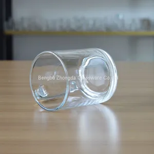Wholesale Customized 12 OZ Glass Coffee Mug Warm Beverage Mugs Beer Glass thumbnail-4