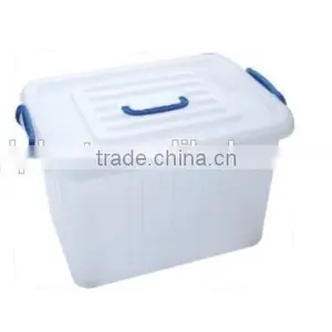 55L Plastic Storage Box With Wheels, Lid and Handle, Storage Bin thumbnail-3
