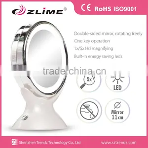 2 Sides Magnifying LED Light Table Makeup Mirror thumbnail-2