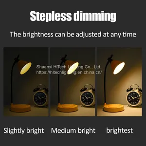 LED Table Lamp USB Charging Stepless Dimming 3 Light Colors Student Reading For Home Bedroom Bedside Light Bendable Desk Lamps thumbnail-4