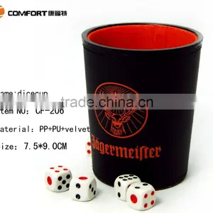 Best Selling High Durable Leather Custom Dice Cup With Pouch thumbnail-1
