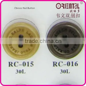 4holes 30L Dyeable Real Corozo Button With Laser Logo thumbnail-1