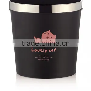 High Quality Round Wholesale PP Novelty Home Plastic Waste Bin thumbnail-1
