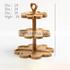 3 Tier Wood European Style Cake Stands Set for Sale Birthday Theme Luxury Wedding Cakes Events Dessert Table thumbnail-1