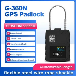 G360N GPS Tracker Flexible Steel Wire Rope Intelligent Logistics Smart Lock Aluminium Alloy Waterproof Padlock thumbnail-1