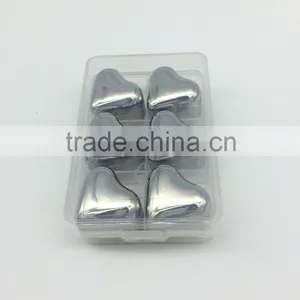 Reusable Heart Shape Stainless Steel Ice Cubes for Party thumbnail-3
