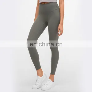 Hot Sale Girl Women High Waisted Nude Crotchless Yoga Tights Leggings Pants Sexy Neon Custom Fitness & Yoga Wear thumbnail-5