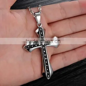 Classic Fashion Men Cross Charms Pendants Necklace Include Stainless Steel Chain Paypal Accept thumbnail-2