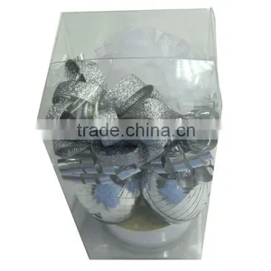 Silver pp Matte Christmas Ribbon and Bow,bottle Neck Decorative Bows and Gift Wrapping Flower thumbnail-1