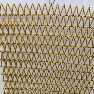 Decorative Metal Curtain Coil Drapery Mesh Panel Wall thumbnail-5