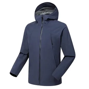 Small Batch Custom Logo Single-layer Hard Shell Raincoat Waterproof Breathable Windproof Outdoor Jacket thumbnail-5