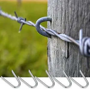 Galvanized U Shape Nails for Fencing - 1.5mm Thickness, 50mm Length thumbnail-2