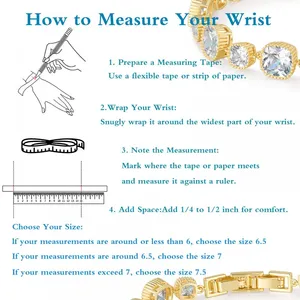 Paperclip Chain Bracelet 14K Gold Plated Cubic Zirconia Watch Strap Chunky Link Adjustable Stackable Jewelry For Women Girl Gift thumbnail-3