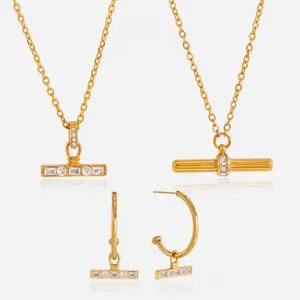 316L Hypoallergenic Stainless Steel Necklace With 18K Gold PVD Coating thumbnail-3
