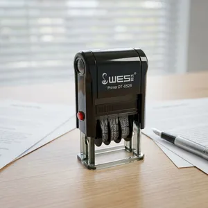 Sellos WES DT-0420 Clear Imprint Self-inking Stamp Date Only Without Text Factory Wholesale Custom Logo Design Personalize thumbnail-1