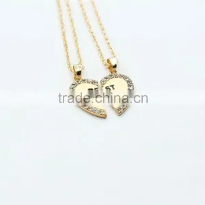 Love English Pendants Alloy Pendant Fashion Diamond Best Friends Necklace Quality Choice thumbnail-3
