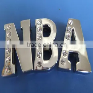 Wholesale 6 Rhinestones Diamond DIY 18mm Slide Letter Charms thumbnail-3