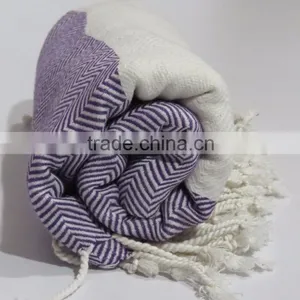 Hammam Turkish Moroccan Fouta Towel Peshtemal Soft Beach Pareo Cotton Towels thumbnail-5