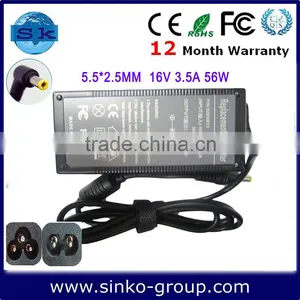 220V To 110V Plug Adapter For Lenovo 16V 3.5A 56W 5.5*2.5MM thumbnail-1