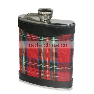 Promotional Portable PU Customized Logo Embossed Hip Flask 6oz thumbnail-2
