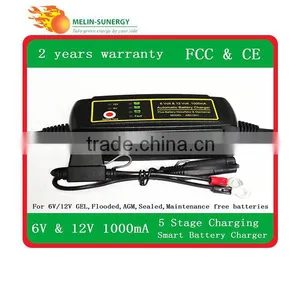 6v/12V Automatic AGM Rechargeable Battery Charger 1A for Vehicle thumbnail-5