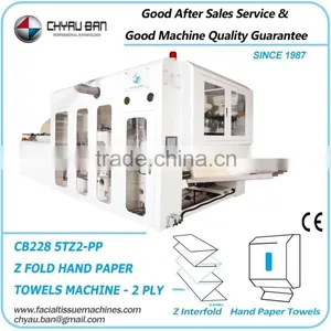 Auto PE Film Wrapping Z Fold Paper Hand Towel Product Manufacturer Machine Line System thumbnail-1