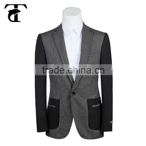 2015 Mens Check Formal Suits, Double-breasted Suits thumbnail-1