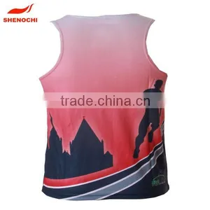 Wholesale Dry Fit Full Print Gym Singlets thumbnail-3