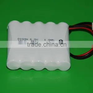 Superior Rechargeable 6.0V Ni-Cd Battery Pack AA Size 1000mAh thumbnail-1