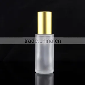 High Class Best Selling Frosted Glass Bottle With Golden Pump thumbnail-1