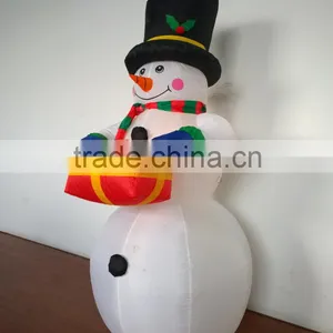 DJ-XT-59 Inflatable Giant Animation Snowman With Gift Instrument Music Christmas Yard Decoration thumbnail-2