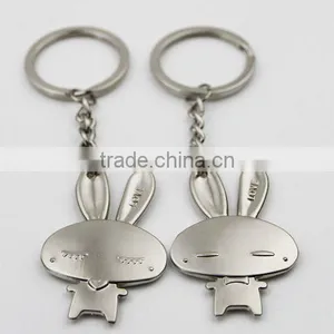 Fashion Rabbit Lovers Key Ring With Logo thumbnail-1