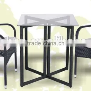 Rattan Patio Set With 1 Table and 2 Chairs thumbnail-1