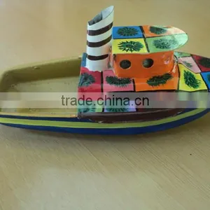 Tin Toys Boats New Handpainted Tugs From Varanasi thumbnail-1