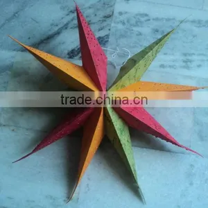 Christmas Paper Stars Lanterns Rastafari Colours thumbnail-1