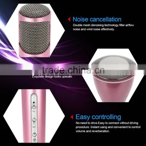 Mobile Phone Computer Tablet Bluetooth Handheld Speaker Portable KTV Karaoke Player Condenser Microphone Singing Record K068 thumbnail-3